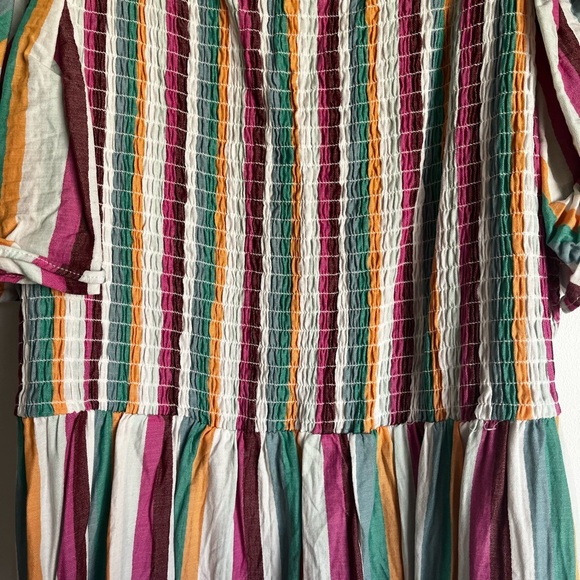 Multicolor Striped Tiered Dress - Picture 5 of 5